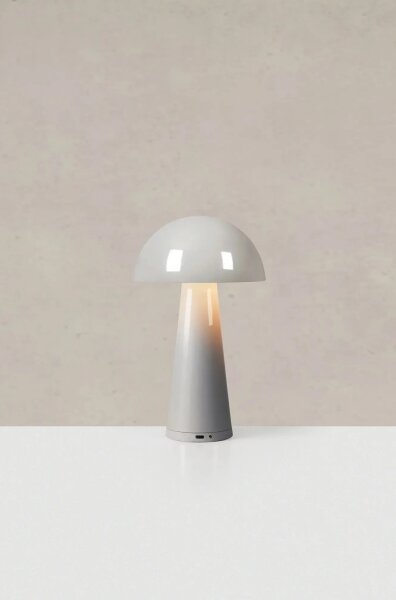 Markslöjd 108950 - LED stmievateľná nabíjateľná lampa FUNGI LED/1,5W/2000 mAh IP44 sivá
