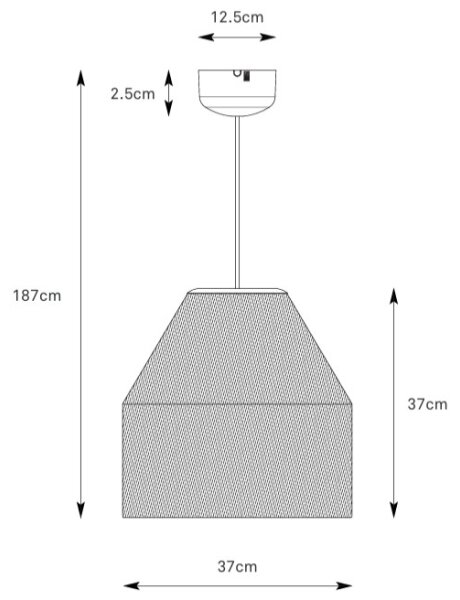 Markslöjd 108956 - Luster na lanku AIKO 1xE27/60W/230V ľan/čierna