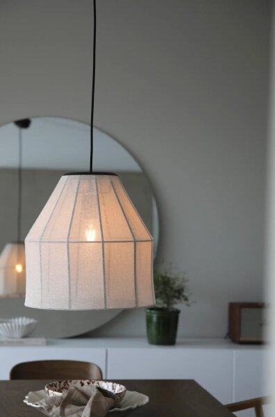 Markslöjd 108956 - Luster na lanku AIKO 1xE27/60W/230V ľan/čierna