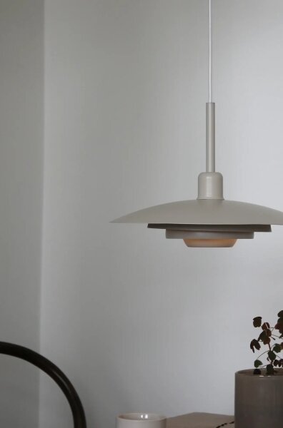 Markslöjd 108875 - Závesné svietidlo na lanku PINY 1xE27/60W/230V pr. 35 cm béžové