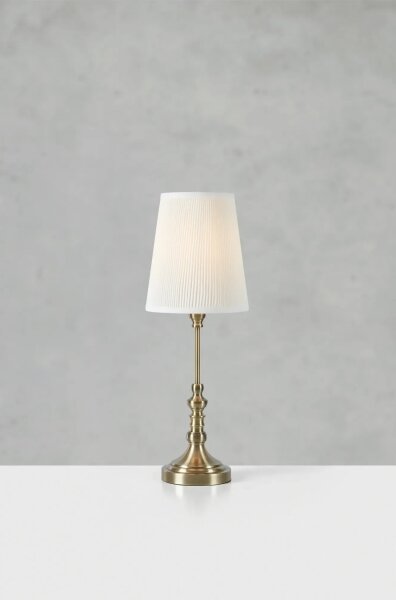 Markslöjd 108970 - Stolná lampa NOBLE 1xE14/40W/230V 66 cm biela/mosadz