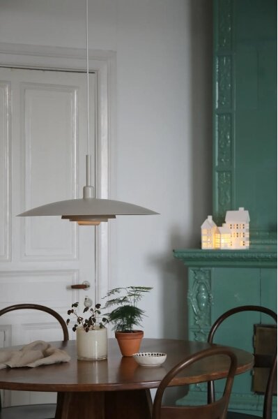 Markslöjd 108877 - Závesné svietidlo na lanku PINY 1xE27/60W/230V priemer 57 cm, béžové