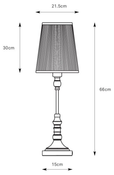 Markslöjd 108970 - Stolná lampa NOBLE 1xE14/40W/230V 66 cm biela/mosadz
