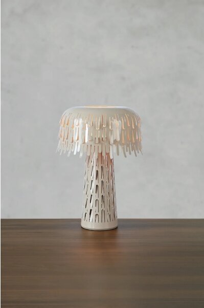 Markslöjd 109005 - Stolná lampa VERBERA 1xE14/40W/230V sivá