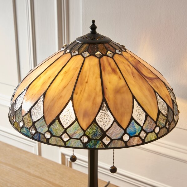 Endon 112183 - Stolná lampa Tiffany BROOKLYN 2xE14/10W/230V pr. 40 cm