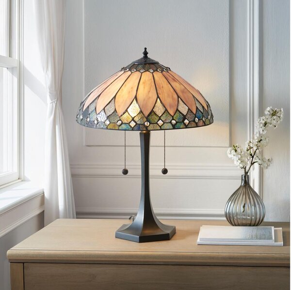 Endon 112183 - Stolná lampa Tiffany BROOKLYN 2xE14/10W/230V pr. 40 cm