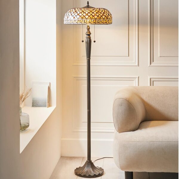 Endon 111921 - Stojacia lampa Tiffany MILLE FEUX 2xE27/10W/230V pr. 45 cm