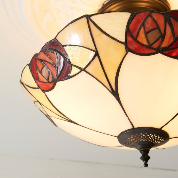 Endon 111907 - Prisadený luster Tiffany INGRAM 3xE27/10W/230V pr. 45 cm