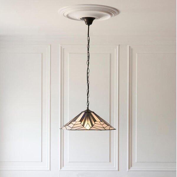 Endon 111922 - Luster na reťazi Tiffany ASTORIA 3xE27/10W/230V priemer 48 cm