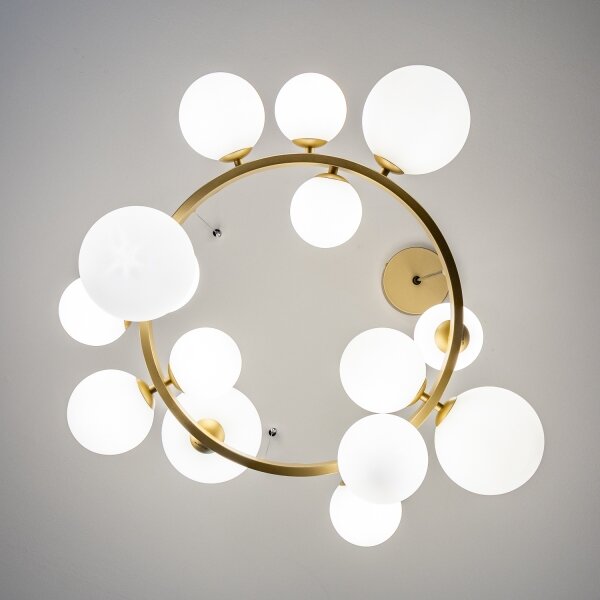 Brilagi - LED Luster na lanku MILLA 15xG9/3W/230V zlatá/biela