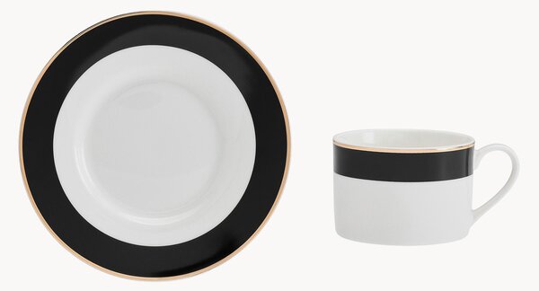 Šálky na čaj's podšálkami Luxe, 2 ks