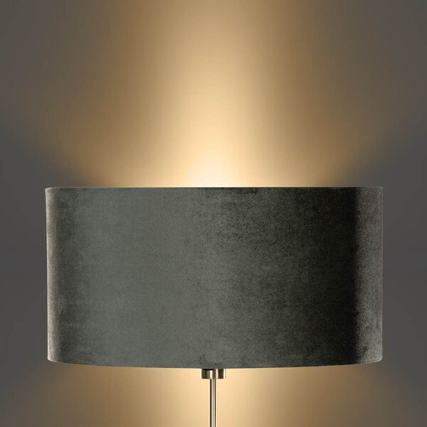 Stojacia lampa zlatá s oválnym zamatovým tienidlom zelená 50 cm - Parte