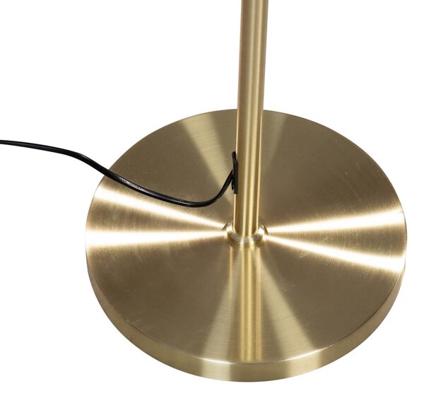 Stojacia lampa zlatá s oválnym zamatovým tienidlom zelená 50 cm - Parte