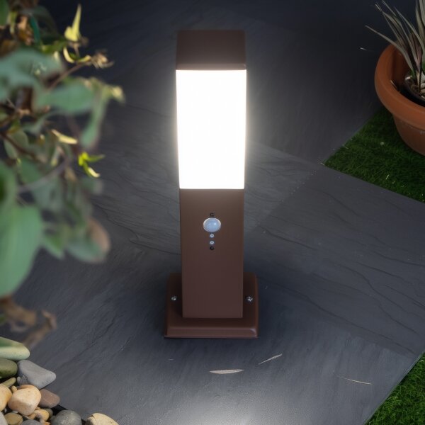 BRILAGI - Vonkajšia lampa so senzorom NOVA 1xE27/15W/230V 40 cm IP44 hnedá