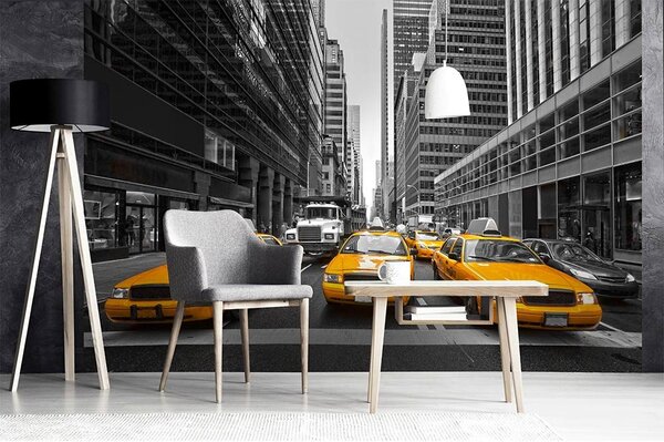 Fototapeta žlté taxíky v New Yorku - 150x250