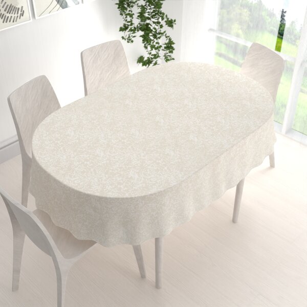 Biante Teflónový oválny obrus TF-033 Venezia smotanový 100x140 cm