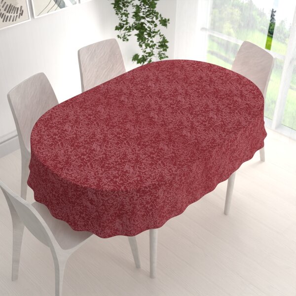 Biante Teflónový oválny obrus TF-036 Venezia vínovo červený 80x120 cm