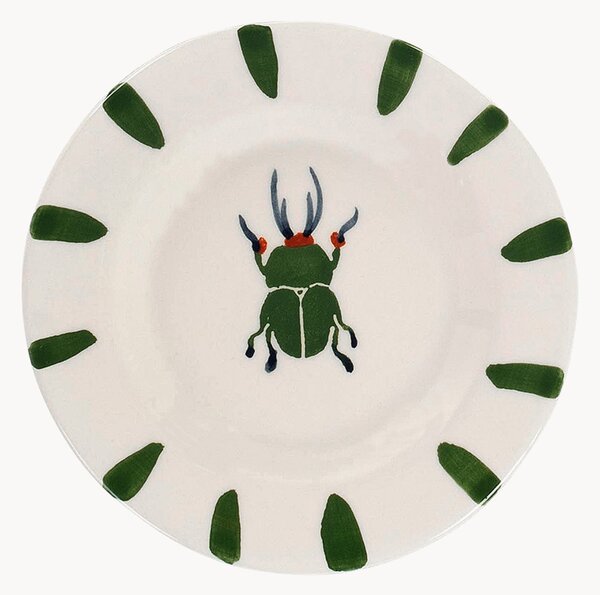 Ručne maľovaný dezertný tanier Leafy Bug