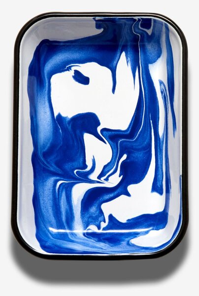 BORNN Stredný smaltovaný modrý pekáč 16 × 11 × 4 cm