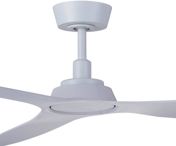 Beacon Lighting Stropný ventilátor Moto, biely, Ø 132 cm, tichý, Biela / opálová, Obývacia izba / jedáleň, Plast, Moderný