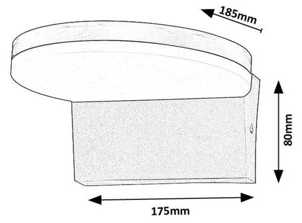Rabalux BATIDA LED Vonkajšie nástenné svietidlo LED/9W/230V/CCT/IP54 biela