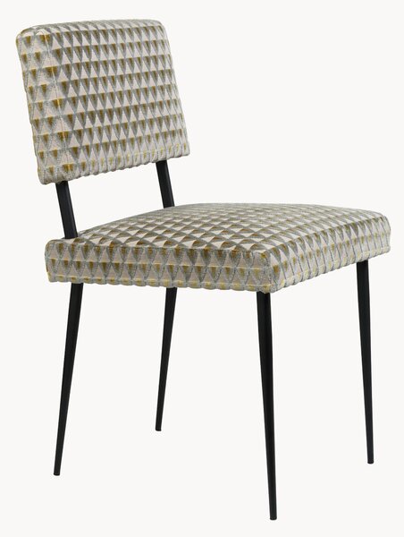 Čalúnená zamatová jedálenská stolička M-Chair