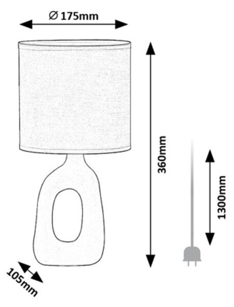 Rabalux SYLIRA stolná lampa, zelená farba