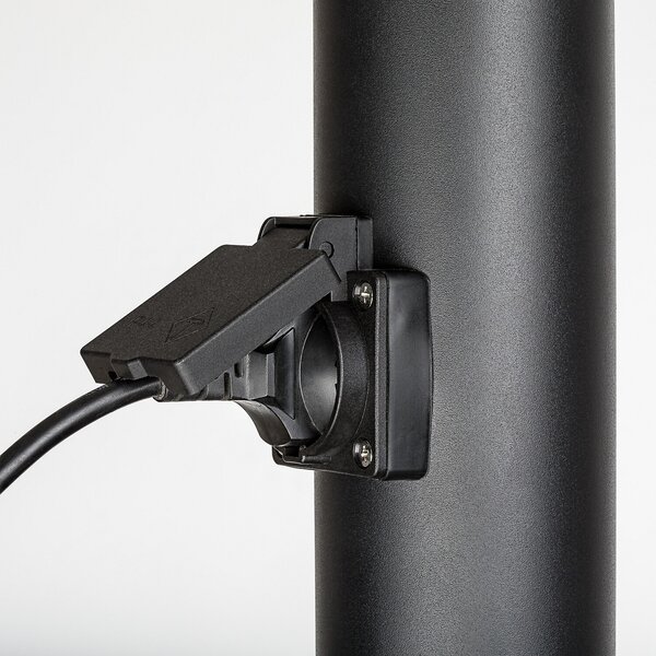 Rabalux BLACK TORCH záhradný stĺpik 77194, 1x zásuvka AC-230V