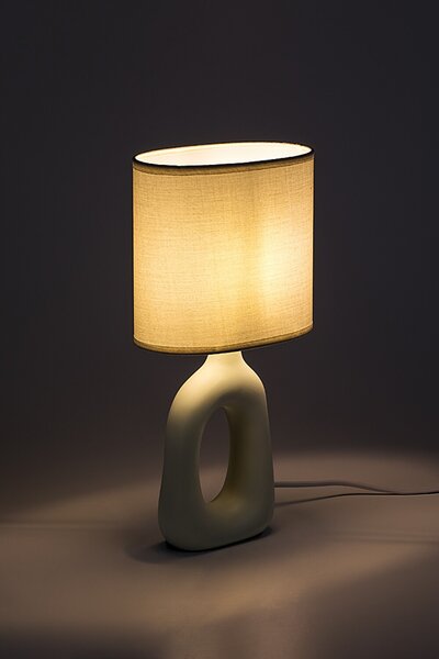 Rabalux SYLIRA stolná lampa, krémová farba
