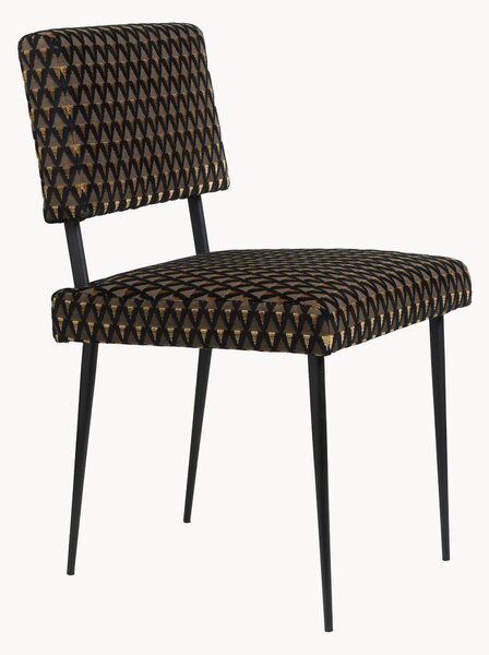 Čalúnená zamatová jedálenská stolička M-Chair