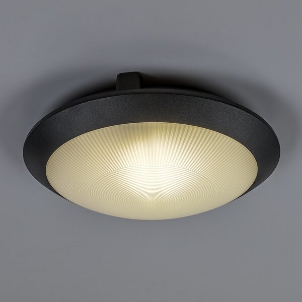 Rabalux WELRO vonkajšie stropné svietidlo 1xE27/9W/230V/IP65 pr. 30 cm čierna farba