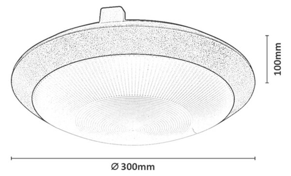 Rabalux WELRO vonkajšie stropné svietidlo 1xE27/9W/230V/IP65 pr. 30 cm čierna farba