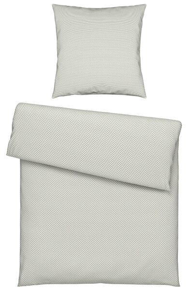 POSTEĽNÁ BIELIZEŇ, flanel, sivá, biela, 140/220 cm Novel - Obliečky & plachty