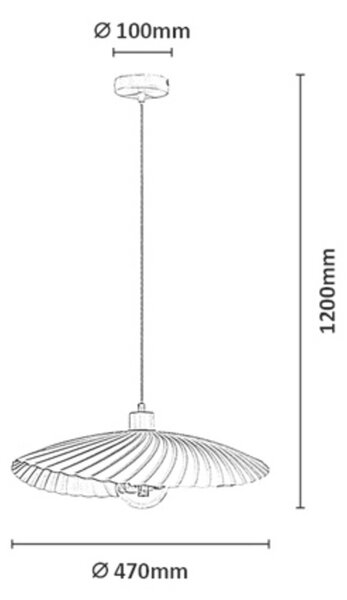 Rabalux BRIDGET závesný luster, biela farba, priemer 47 cm