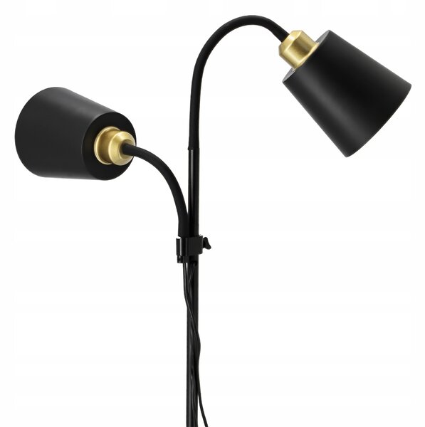 Smart LED ARGUS stojacia čierna lampa na čítanie nastaviteľná 2xE27