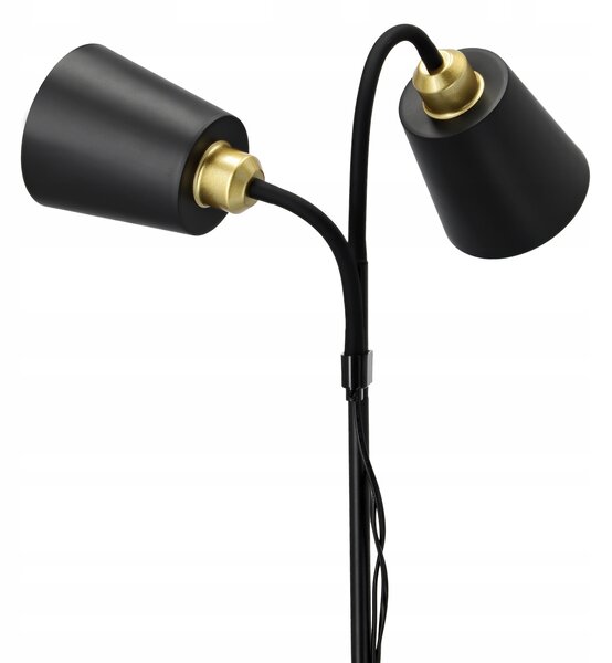Smart LED ARGUS stojacia čierna lampa na čítanie nastaviteľná 2xE27