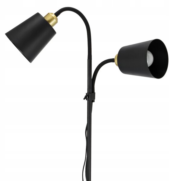 Smart LED ARGUS stojacia čierna lampa na čítanie nastaviteľná 2xE27