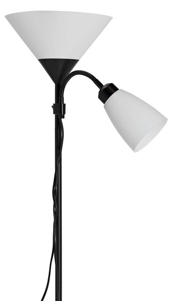Smart LED AGNES stojaca čierna lampa na čítanie nastaviteľná 2xE27