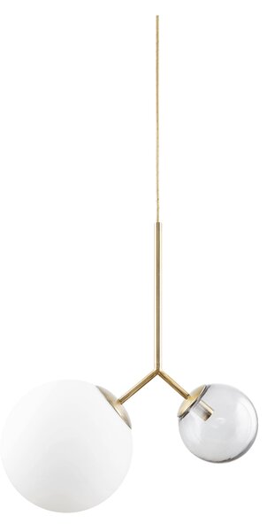 HOUSE DOCTOR Šedo–zlatá závesná lampa Twice 7 cm