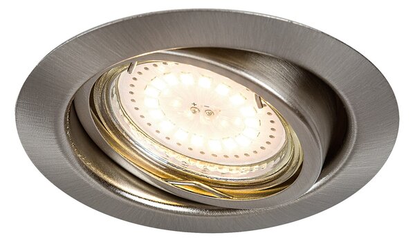 Rabalux LED zápustné bodové svietidlo Lite 3x3W | 240lm | 3000K - set 3 ks, saténový chróm, 1166