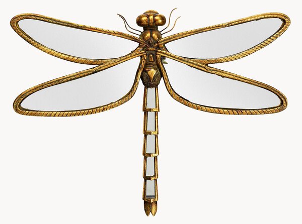 Zrkadlová nástenná dekorácia Dragonfly, Š 46 cm