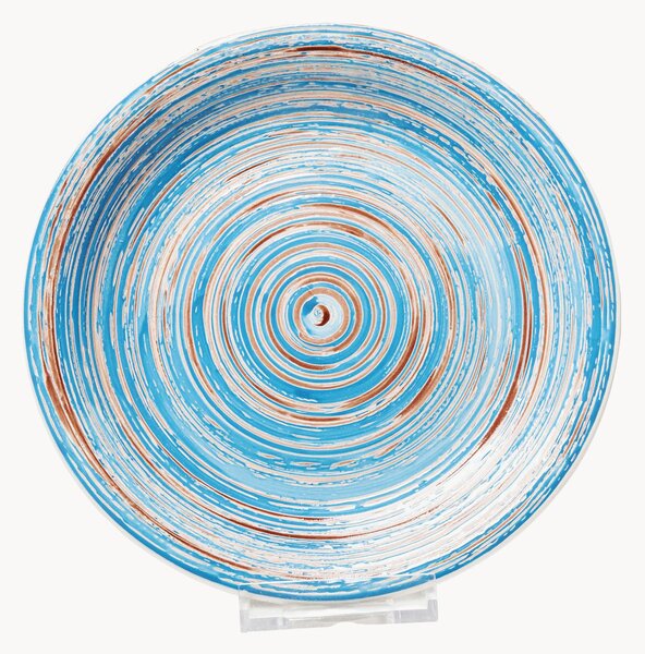 Ručne vyrobené plytké taniere Swirl, 6 ks