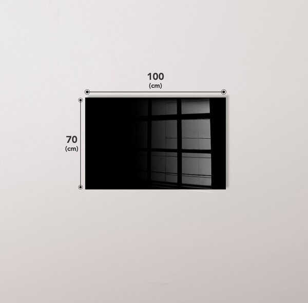 Sklenený obraz 100x70 cm Dark Marble - Wallity
