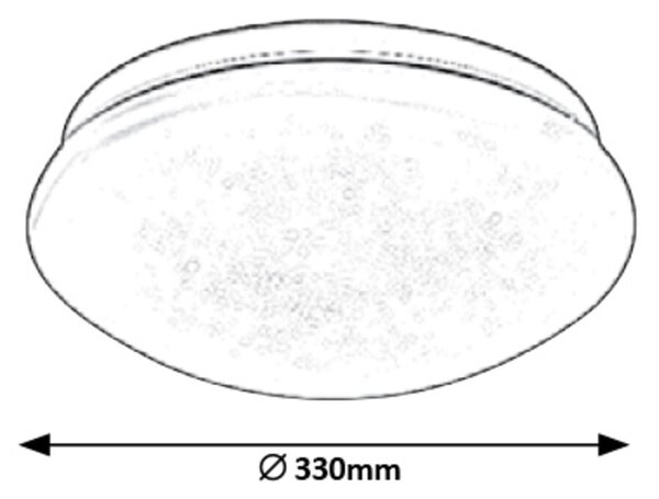 Rabalux LED prisadené stropné svietidlo Lucas 18W | 1140lm | 4000K | IP20 | 33cm - kruhové biele