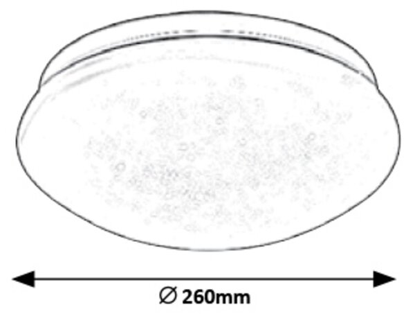 Rabalux LED prisadené stropné svietidlo Lucas 12W | 700lm | 4000K | IP20 | 26cm - kruhové biele