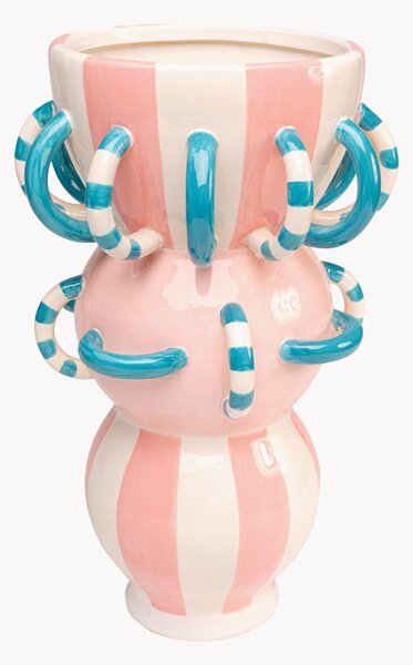 Ručne maľovaná váza Harlequin, V 49 cm