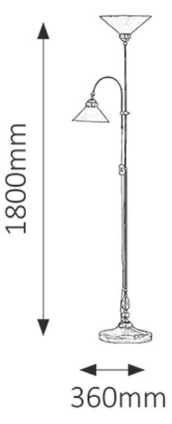 Rabalux Stojaca lampa Marian 60W/E27/230V/IP20 - bronz