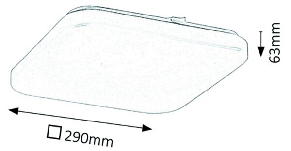 Rabalux LED stropné svietidlo Rob 1x20W | 1400lm | 3000K
