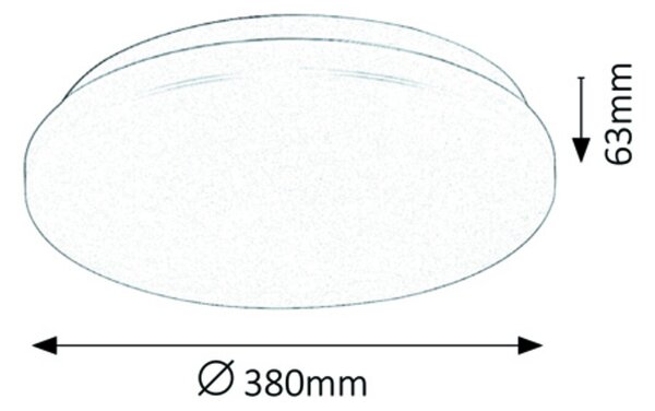 Rabalux LED stropné svietidlo Rob 1x32W | 2100lm | 3000K - priemer 38cm