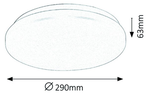 Rabalux LED stropné svietidlo Rob 1x20W | 1400lm | 3000K - priemer 29cm